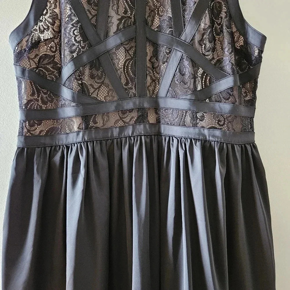 Lovers & Friends Revolve Harmony Black Lace Top Solid  Skirt Mini Black Dress L. - Picture 10 of 16